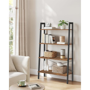 17 Stories 137cm H x 80cm W Ladder Bookcase Brown 137cm H X 80cm W X 32cm D