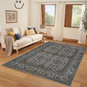 Astoria Grand Area Rug Gray Rectangle 200 x 290 cm