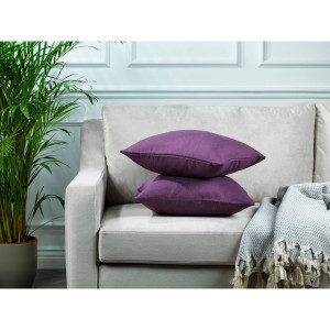 Lilijan Home & Curtain Indoor / Outdoor Rectangular Lumbar Pillow Cover - 1 Pc Purple 55 x 55cm