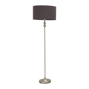 Rosdorf Park Saylorsburg 151cm Traditional Floor Lamp Charcoal/Brush Chrome 151cm H X 45cm W X 45cm D