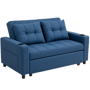 17 Stories 2 Seater Sofa Dark Blue 91cm H X 157cm W X 90cm D