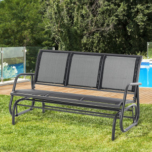Rosalind Wheeler Powder Coated Steel Outdoor Glider