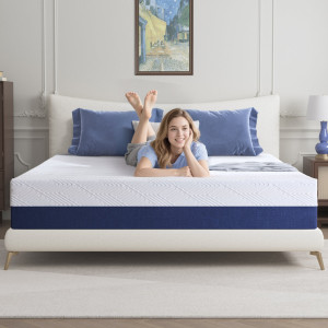 DubidapOn 15 cm, 18cm, 20cm and 25cm Gel Memory Foam Mattress - 5-Zone Support, Reduced Motion Transfer, Medium Firm, Breathable Cover, Box-Packed for