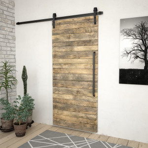 Symple Stuff Mizelle Sliding Single Door Barn Door Hardware Kit