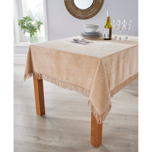Latitude Run Lunado 100% Cotton Tablecloth Barley 72" W x 54" L