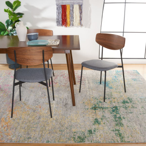 Mistana Masardis Abstract Area Rug Gold Rectangle 274 x 366cm