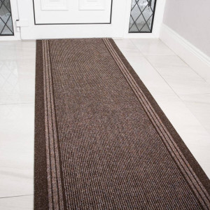 Latitude Run Pacjo Non-Slip Striped Doormat Brown Runner 67 x 426.72cm