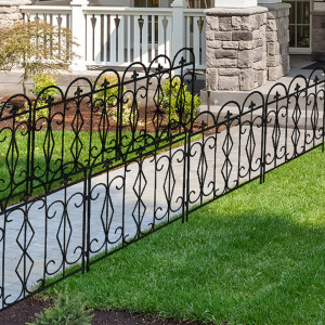 ClassicLiving Coeymans 70cm H x 61cm W Metal Fence Panels Included Black 70cm H X 2.54cm D