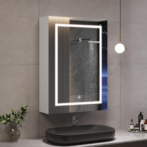 Belfry Bathroom 50mm W 70mm H Wall Mounted Required Medicine Cabinet Mirror Adjustable White 70mm H X 50mm W X 12.5mm D