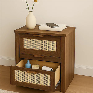 Brayden Studio 48cm W Manufactured Wood Bedside Table Brown 48cm H X 48cm W X 40cm D