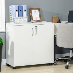 17 Stories Aadyn 2 -Door 1 -Shelf Storage Cabinet White 80cm H X 80cm W X 40cm D