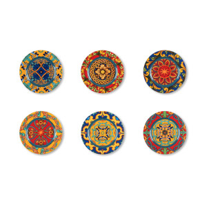 Excelsa Floral Round Placemat 33cm W X 33cm L X 1.5cm D