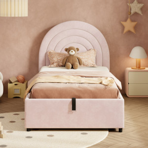 Isabelle & Max Bed Pink 100cm H X 95cm W X 201cm L