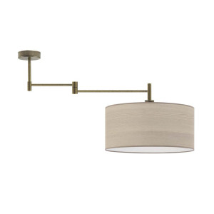 Ebern Designs Blaike Fabric Semi Flush Mount Brown/Beige 37cm H X 90cm W X 90cm D