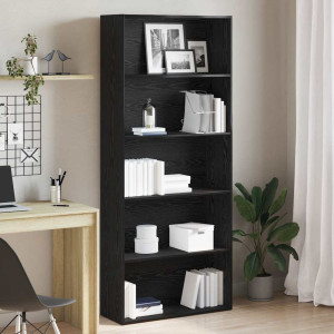 Brayden Studio Alhambra Standard Bookcase Black (4 Shelves) 143cmH x 36cmW x 30cmD
