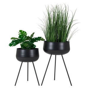 Ivy Bronx Metal Pot Planter 41cm H X 43cm W X 43cm D