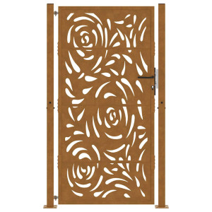 vidaXL Steel Gate Rusty 180cm H x 105cm W