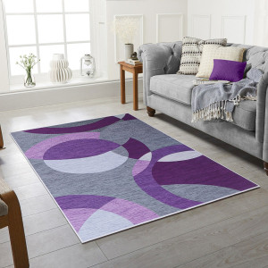Metro Bodway Abstract Area Rug Purple Rectangle 120 x 170cm