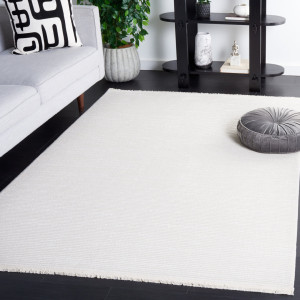 Blue Elephant Solid Colour Area Rug Ivory Rectangle 91 x 152cm