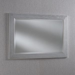 17 Stories Arje Solid Wood Flat Mirror Silver 117cm H x 92cm W