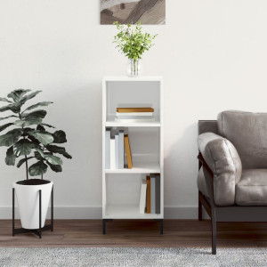 17 Stories Magsud 90cm H x 34.5cm W Standard Bookcase Gloss White 90cm H X 34.5cm W X 32.5cm D