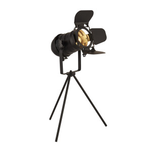 Rio Farlough Metal Tripod Lamp Black 69cm H X 50cm W X 50cm D