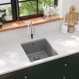 Belfry Kitchen Zosia Single Bowl Undermount Kitchen Sink White 420mm L