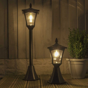 Ophelia & Co. Castellano Lamp Post (Full) Black 120cm H X 18cm W X 18cm D