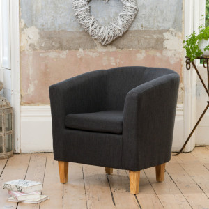 Fernleaf Viola Upholstered Accent Chair Black 72cm H X 68cm W X 66cm D