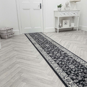 Marlow Home Co. Runner Oriental Area Rug Dark Grey Runner 60 x 150cm
