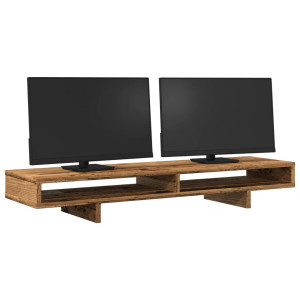 Latitude Run Balzarotti Manufactured Wood Monitor Stand Old Wood 15cm H x 100cm W x 27cm D