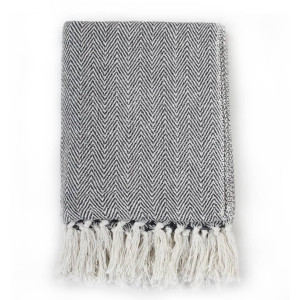 Zipcode Design Asuncion Knitted Throw Blanket Navy Blue 220cm W x 250 cm L