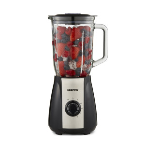 GEEPAS Electric Blender Smoothie Maker, 700W   Glass Jug Blender with Ice Crusher Stainless Steel Blades   2 Speed Control with Pulse Function  1.5L G