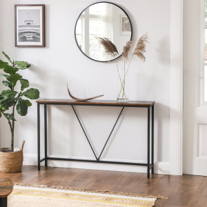 Borough Wharf 23cm Console Table Brown 74cm H X 23cm W X 120cm D