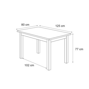 Borough Wharf Dining Table Art II 125cm Wotan oak
