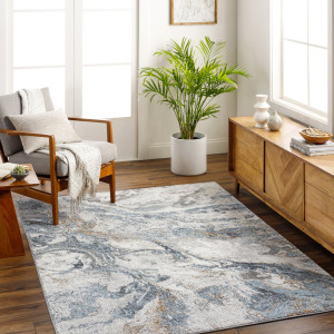 Metro Darsie Abstract Area Rug Ivory/Black Rectangle 200 x 275 cm