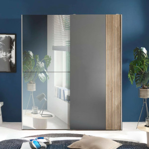Brayden Studio Cassadee 2 Door Wardrobe Natural 196cm H X 170cm W X 58cm D