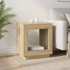 17 Stories End Table Sonoma Oak 65cm H X 60cm W X 40cm D