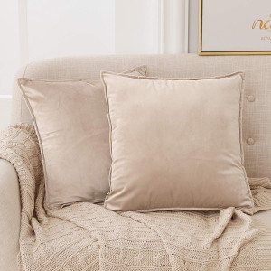 Canora Grey Fritch Square Cushion Cover Khaki 65cm H x 65cm W x 1cm D