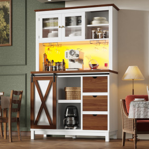 Ebern Designs 180cm Kitchen Pantry 180cm H X 104cm W X 40cm D
