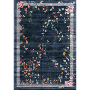Mistana Amini Floral Area Rug Blue Rectangle 160 x 230cm