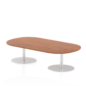 17 Stories Libbe Oval Conference Table Walnut 47.5cm H x 180cm W x 100cm D