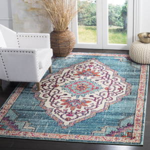 Bloomsbury Market Mcandrews Oriental Area Rug Blue Rectangle 155 x 231 cm