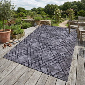 Metro Geometric Indoor / Outdoor Area Rug Pink Rectangle 160 x 230 cm