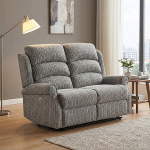 ClassicLiving Lainey 2 Seater Polyester Manual Reclining Loveseat Latte Polyester Blend 106cm H X 132cm W X 90cm D