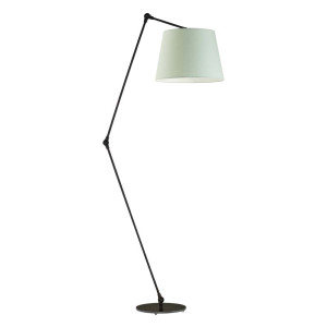 17 Stories Ayami 177cm Task Floor Lamp Black/Mint 177cm H X 60cm W X 60cm D
