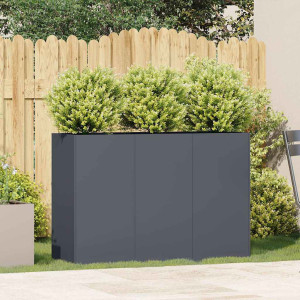 Brayden Studio Planter 120X40x80 Cm Cold-Rolled Steel Anthracite 80cm H X 40cm D