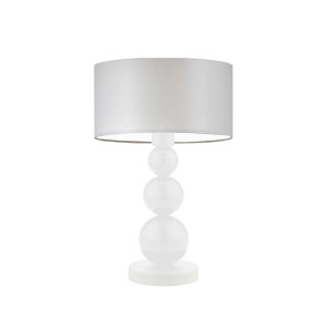 Bloomsbury Market Henrika Metal Desk Lamp Light Grey/White 41cm H X 30cm W X 30cm D