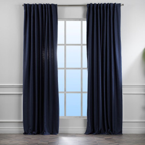 Noine Home Deco Polyester Room Darkening Single Curtain Panel Panel DarK Pink 260cm Width x 265cm Drop