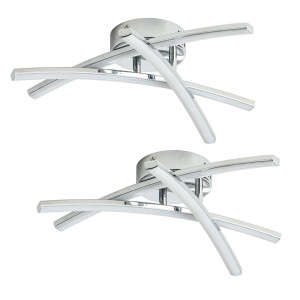 Metro Anijae LED Flush Mount Chrome 9.5cm H X 41.5cm W X 41.5cm D